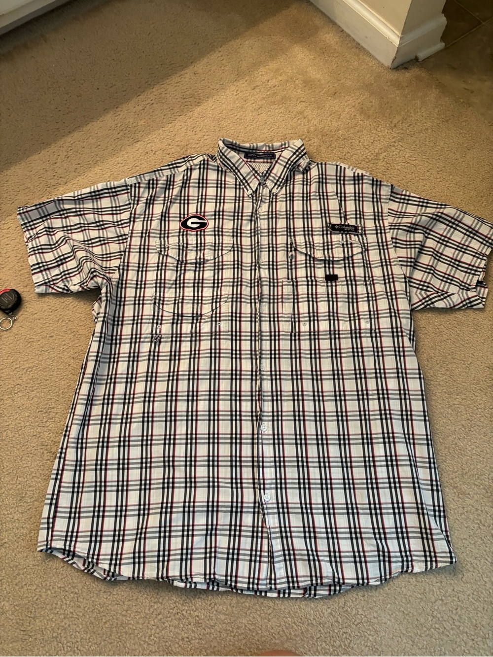 Columbia PFG Univ. of Georgia button-down